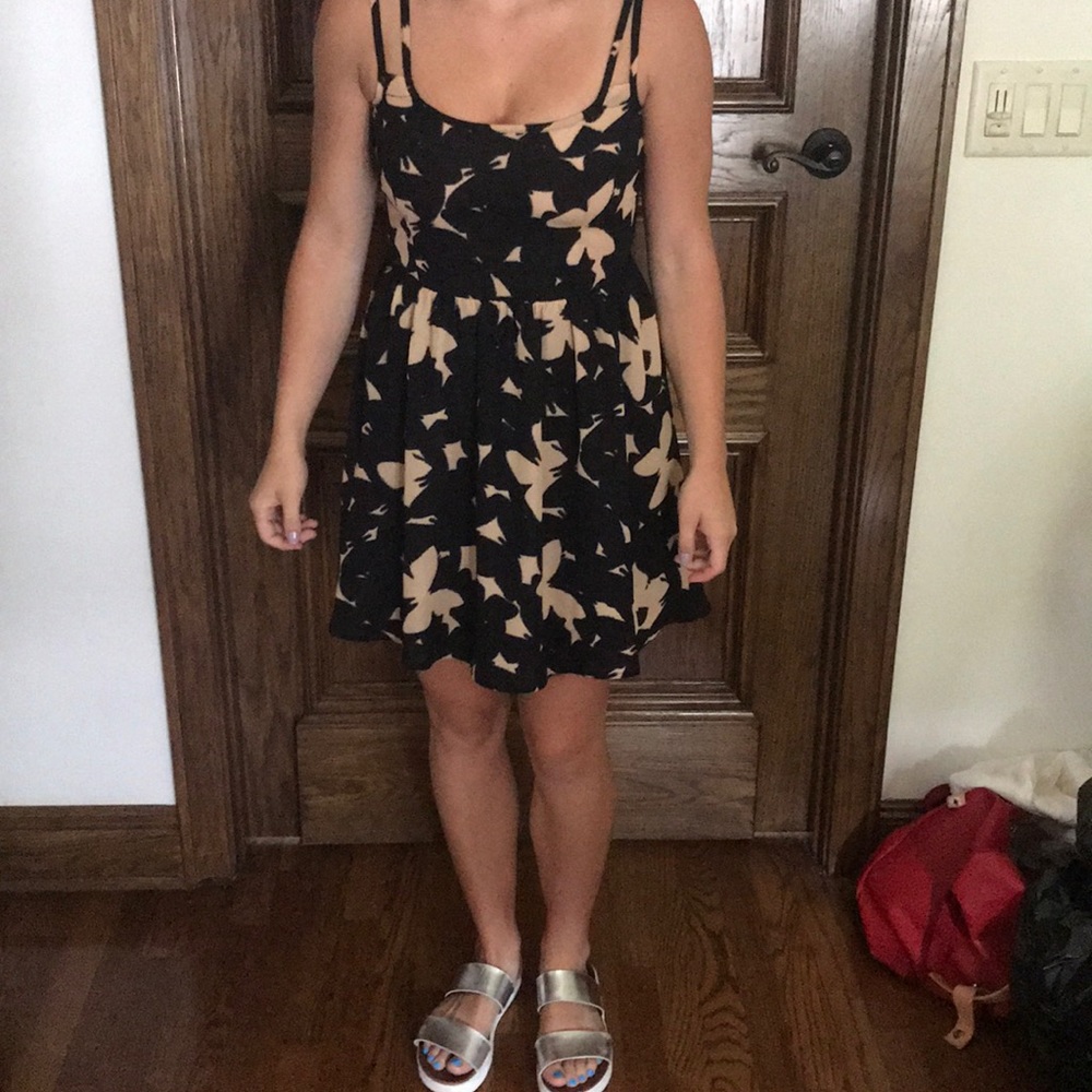 Black/tan Dress